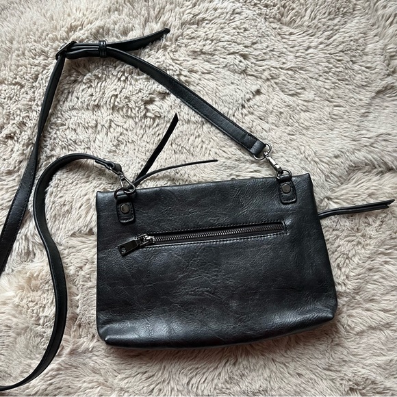 New without tags - dark slate gray crossbody bag with tassels - Picture 2 of 3